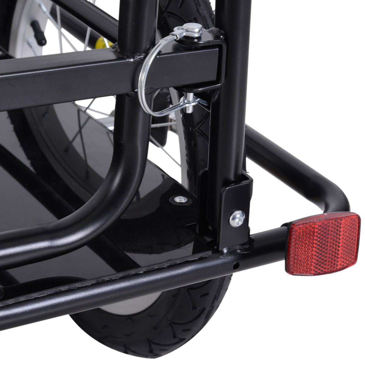 Bicycle Trailer Load Trailer 40 Kg Load Capacity, Transport Trailer With Folding Coupling, Black, 155X71.5X77Cm