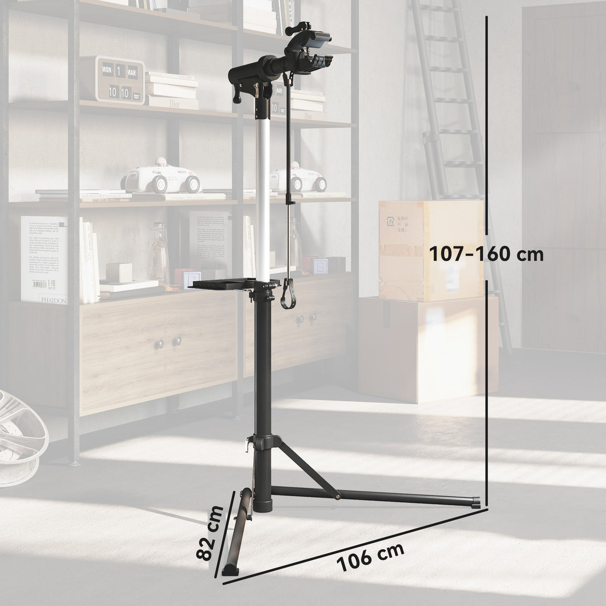 Bicycle assembly stand repair stand for bicycles up to 40 kg Bicycle stand, foldable, height-adjustable and 360° rotatable for racing bikes, mountain bikes, e-bikes