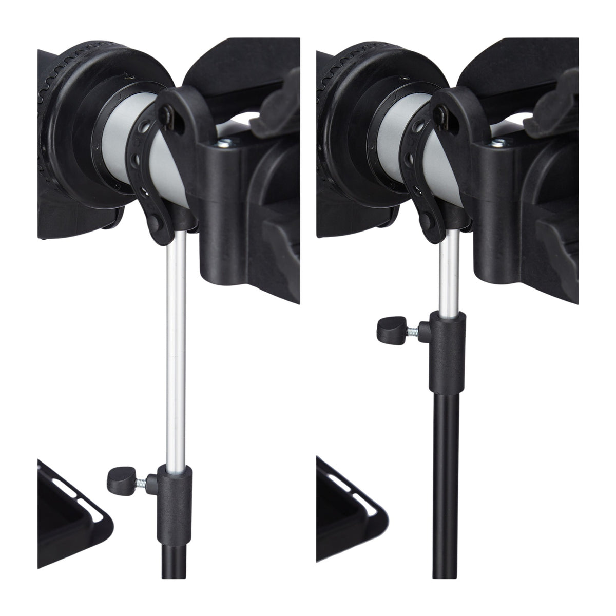 Bicycle mounting stand with handlebar holder