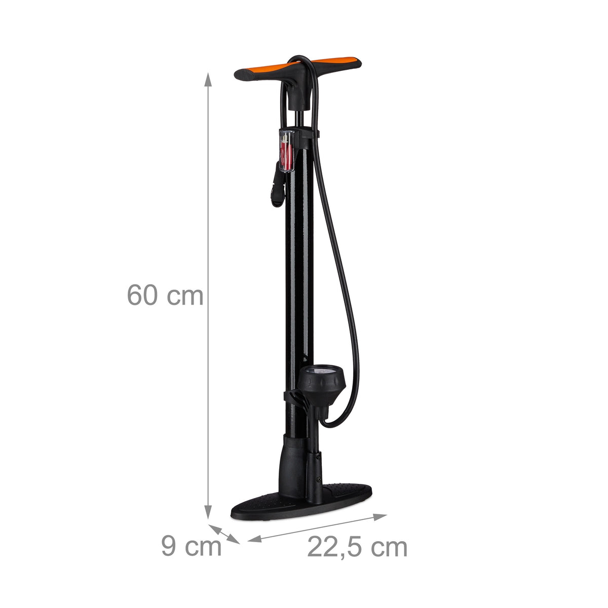 Bicycle pump with pressure gauge