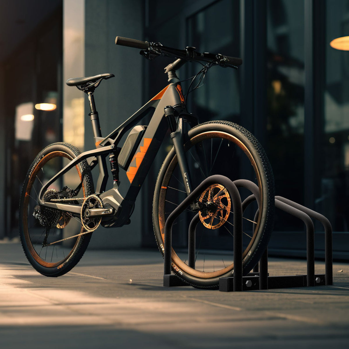 Bicycle rack for 2 bicycles