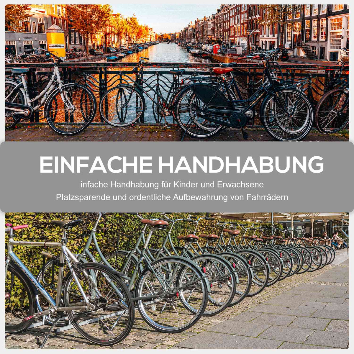 Bicycle stand, bike stand, stand, weatherproof, durable, floor and wall mounting, steel, up to 6 bicycles, black, 179 x 33 x 27 cm