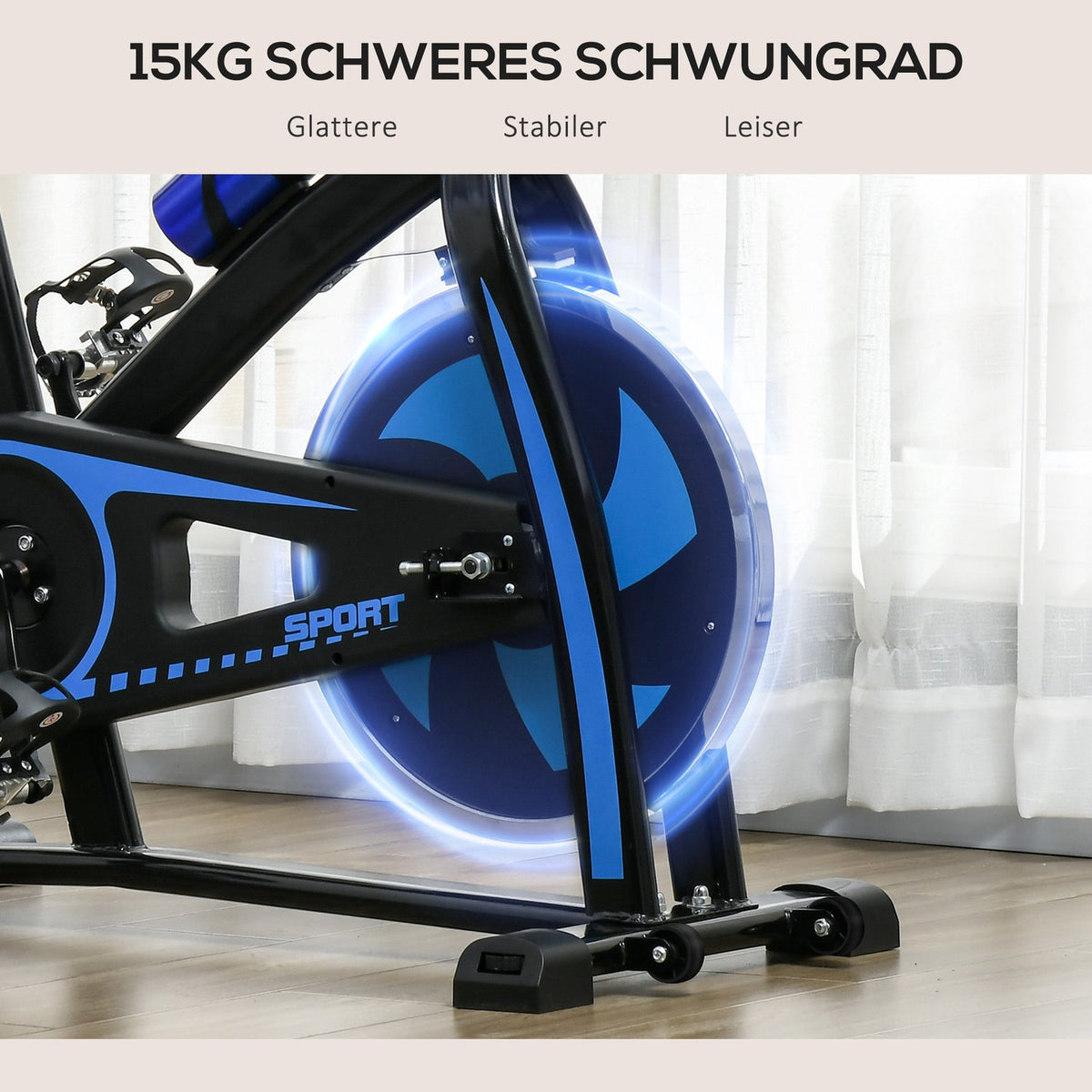 Bicycle trainer exercise bike with adjustable seat and resistance fitness bike with LCD display, heart rate sensor