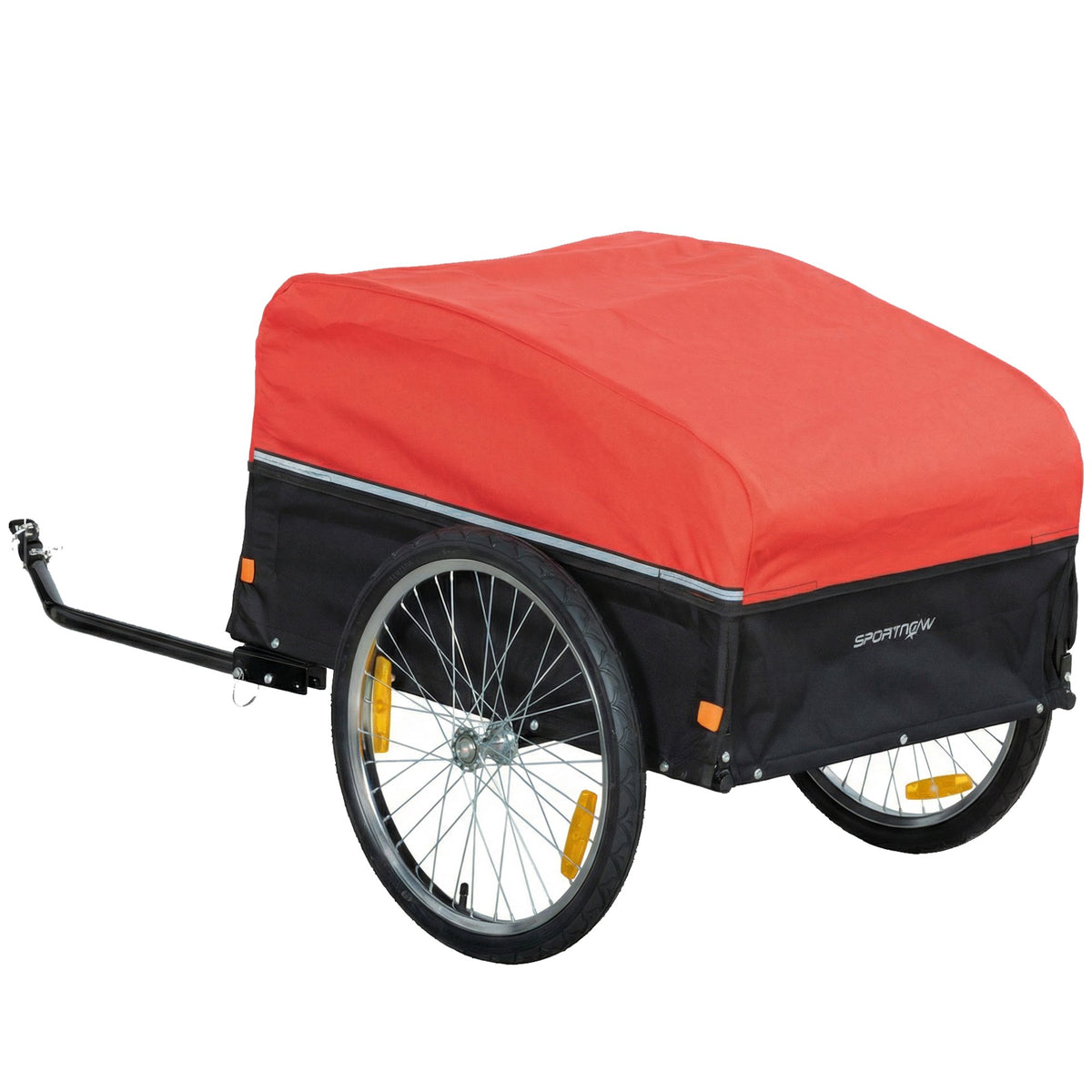 Bike Trailer with 170L Cargo Box, Fits 22"-28" Wheels