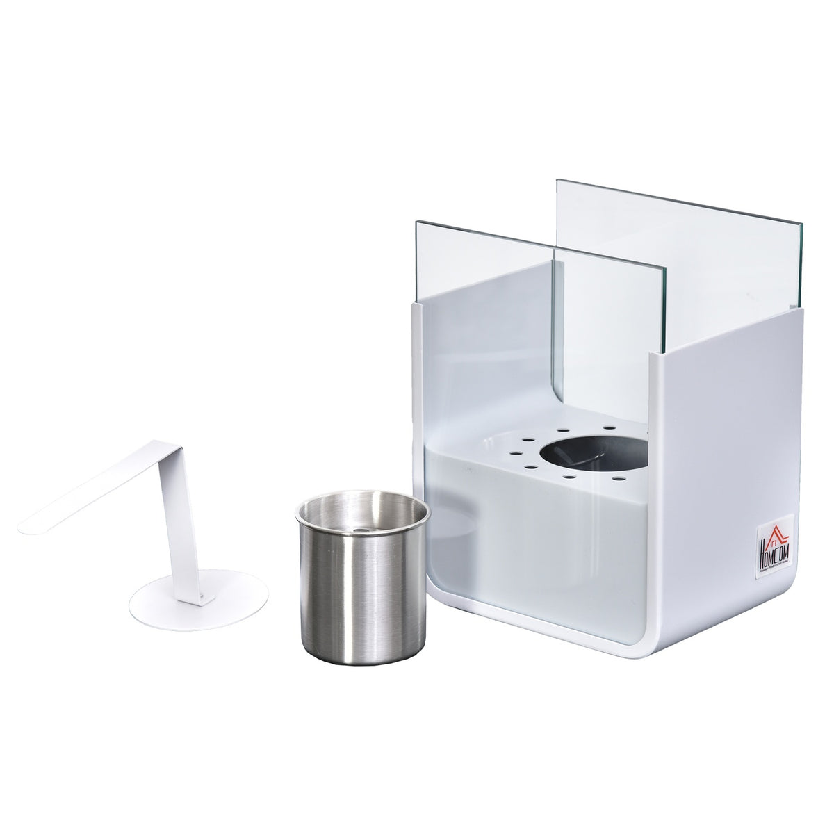 Bio Fireplace Ethanol Fireplace Bio Ethanol Burner 0.4L Burning Time No Smoke Stainless Steel 20 X 15 X 25 Cm