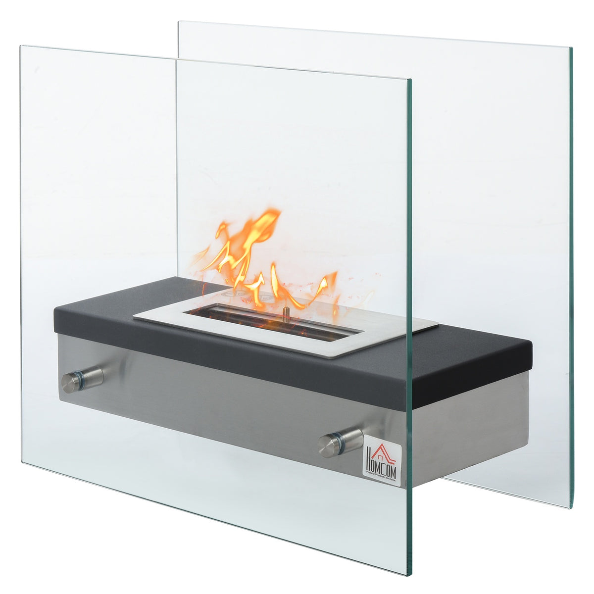 Bio Fireplace Ethanol Fireplace Bio Ethanol Burner 1.5L Burning Time No Smoke Stainless Steel 47 X 20 X 40 Cm