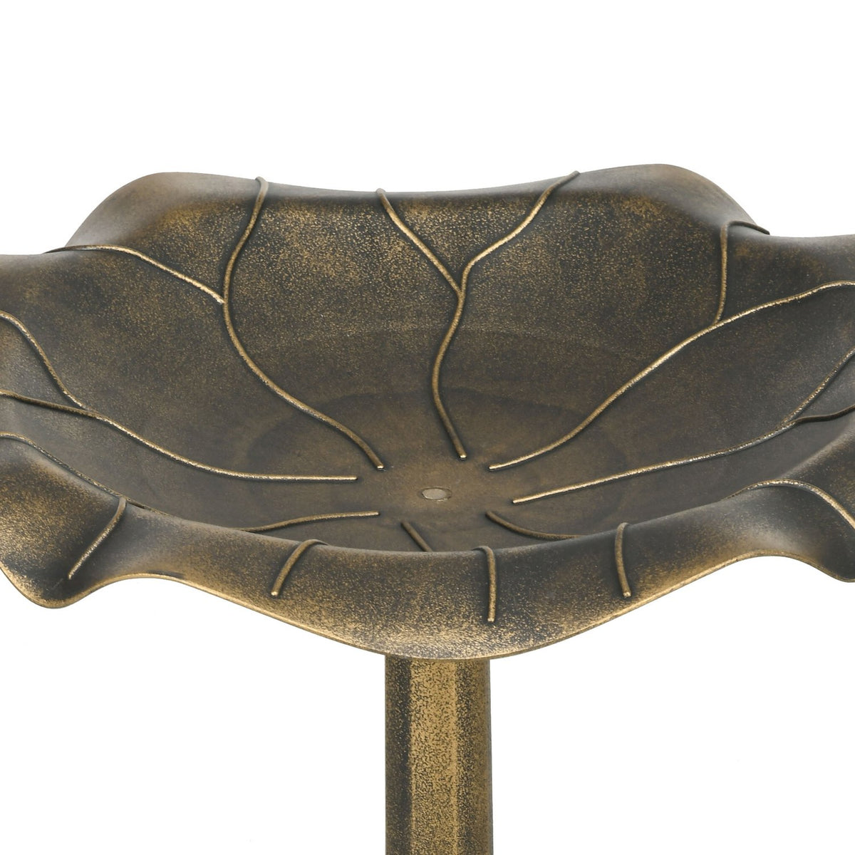 Bird Bath With Stand, 71Cm Height, Bird Bath, Bird Basin, Bird Feeder With Lotus Leaf Basin, Bronze