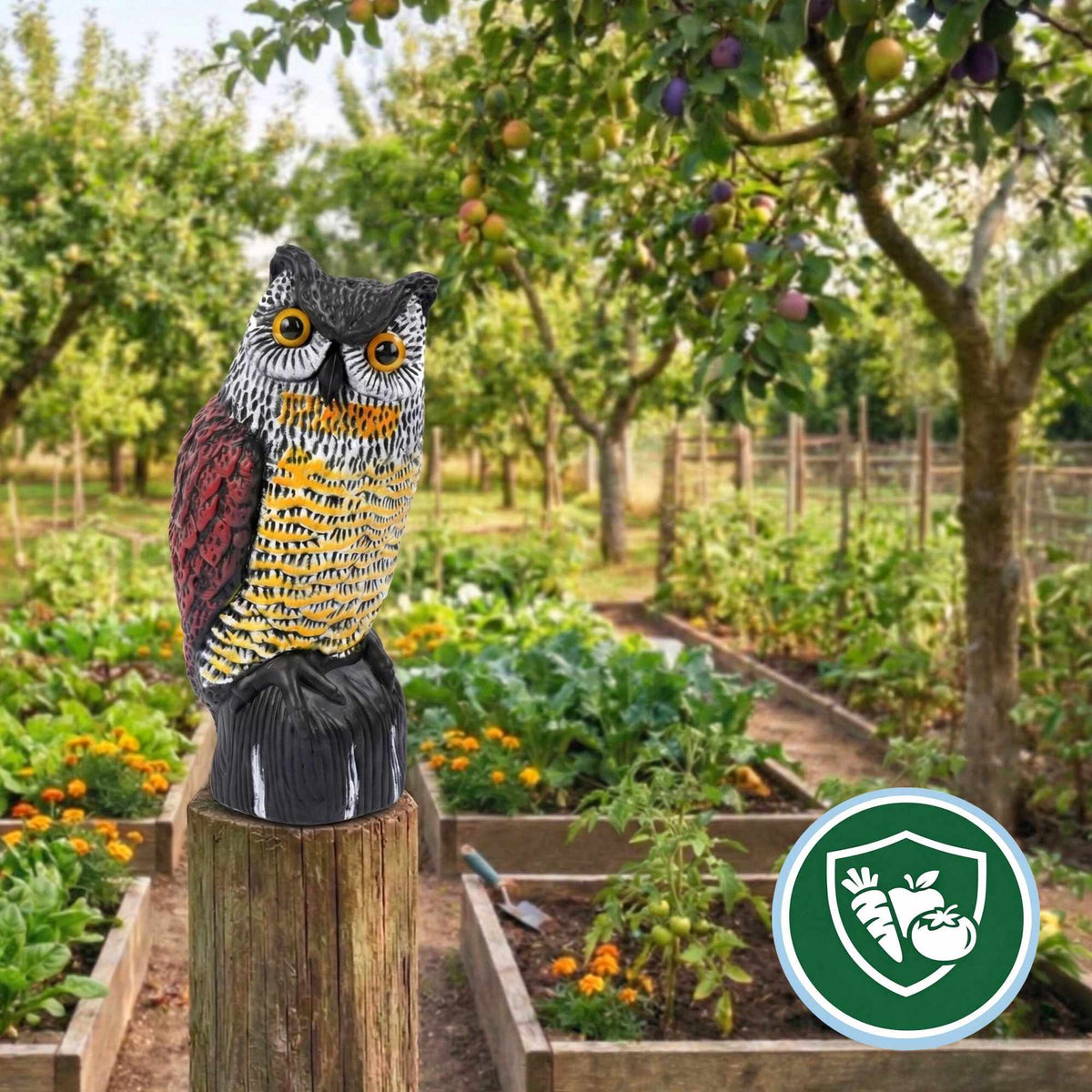 Bird Deterrent Owl Decoy, 40cm, Lifelike Design