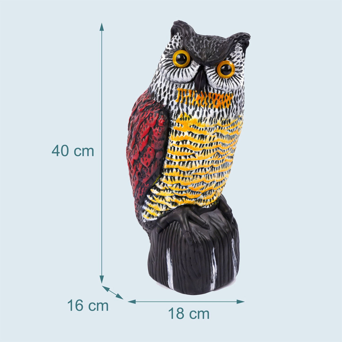 Bird Deterrent Owl Decoy, 40cm, Lifelike Design