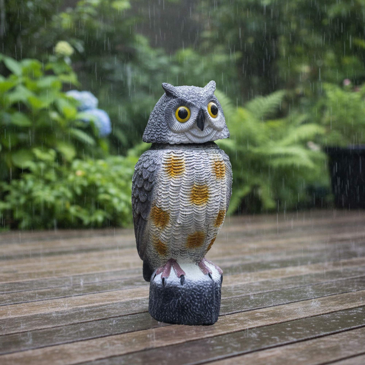 Bird Deterrent Owl Decoy with Wobbling Head