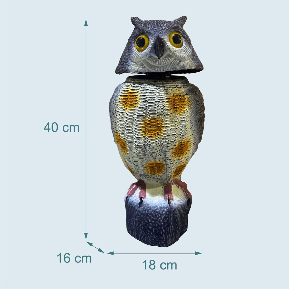 Bird Deterrent Owl Decoy with Wobbling Head