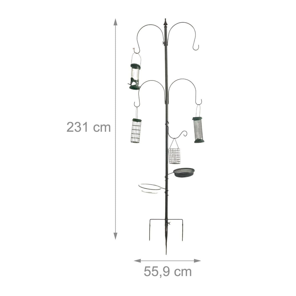Bird Feeding Station – 6-in-1 Steel Feeders