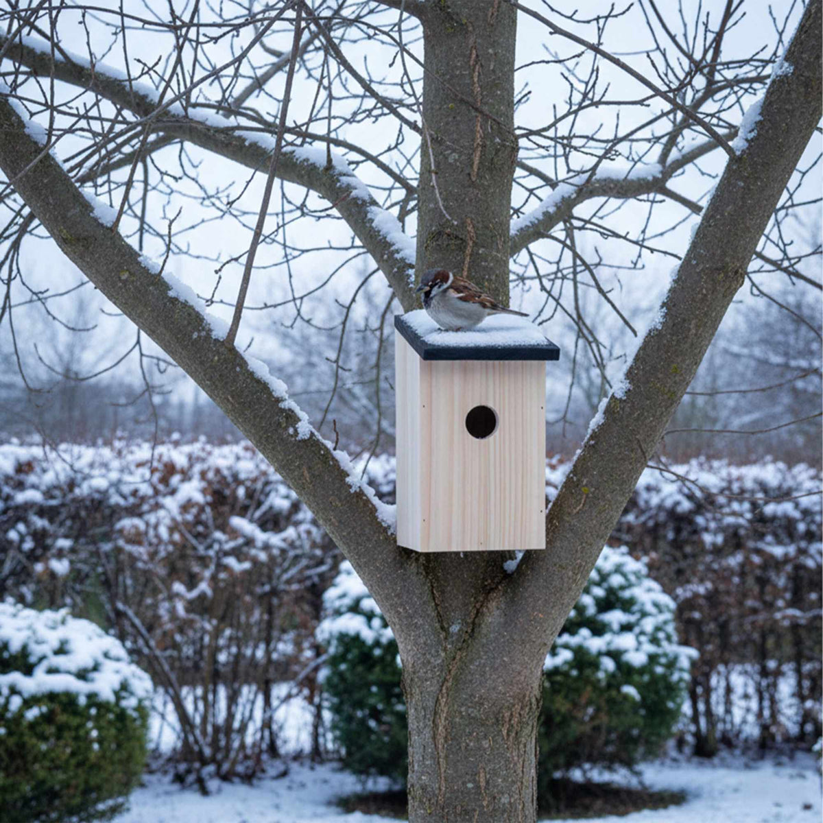 Bird Nesting Boxes Set of 4 – Fir Wood, Easy Clean