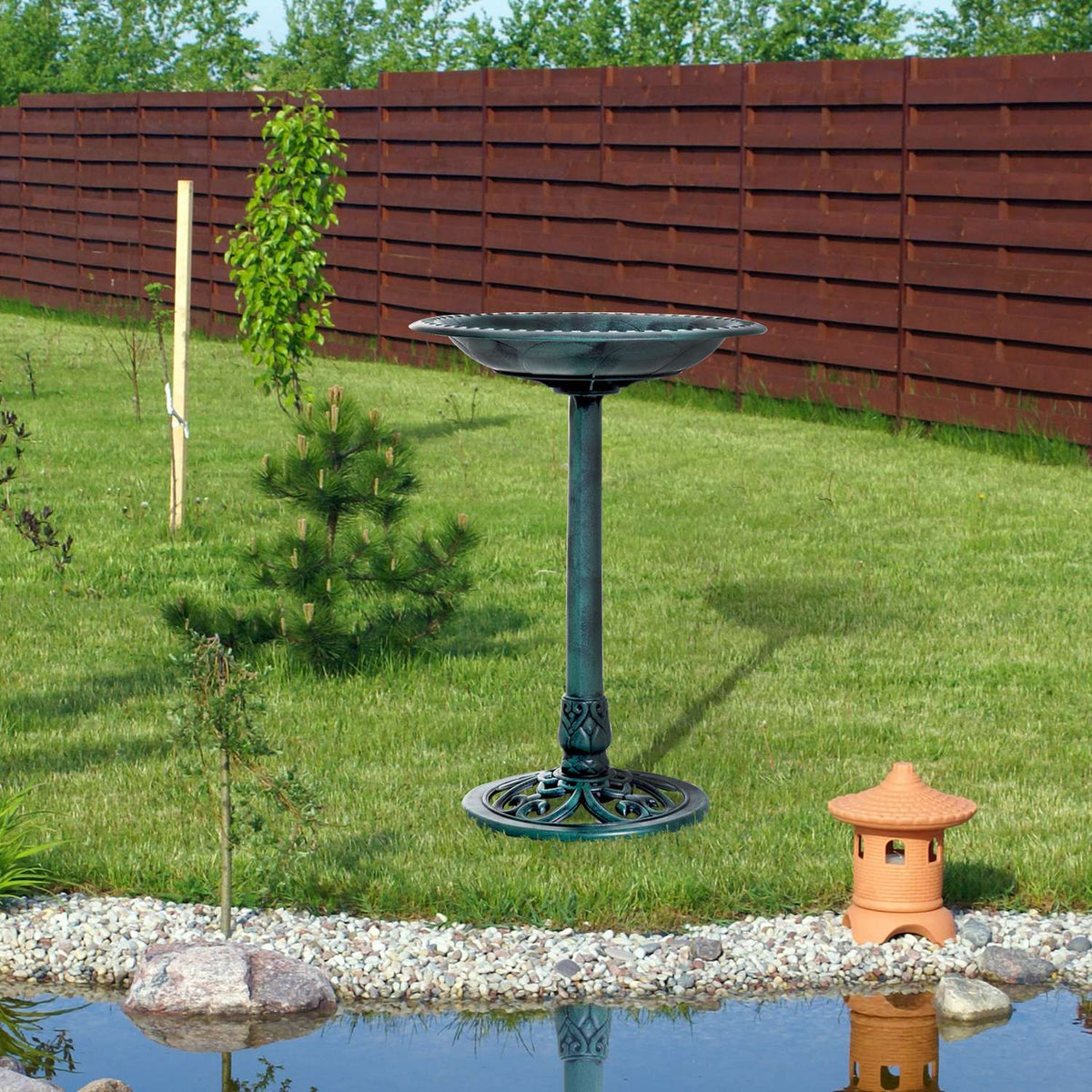 Bird bath bird bath with stand 69.5 cm for wild birds, bird feeder & wild bird bath for garden and balcony
