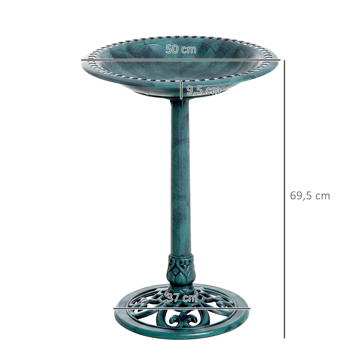 Bird bath bird bath with stand 69.5 cm for wild birds, bird feeder & wild bird bath for garden and balcony