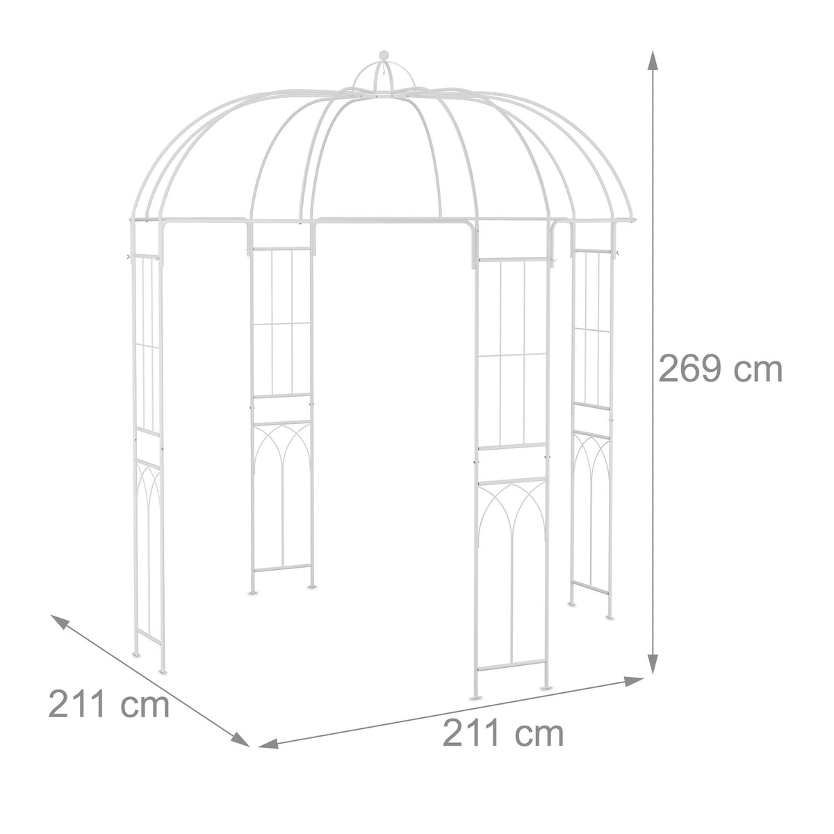 Birdcage-Shaped Metal Garden Arbour – Romantic Gazebo