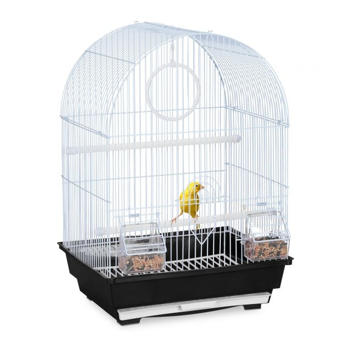 Birdcage with accessories black