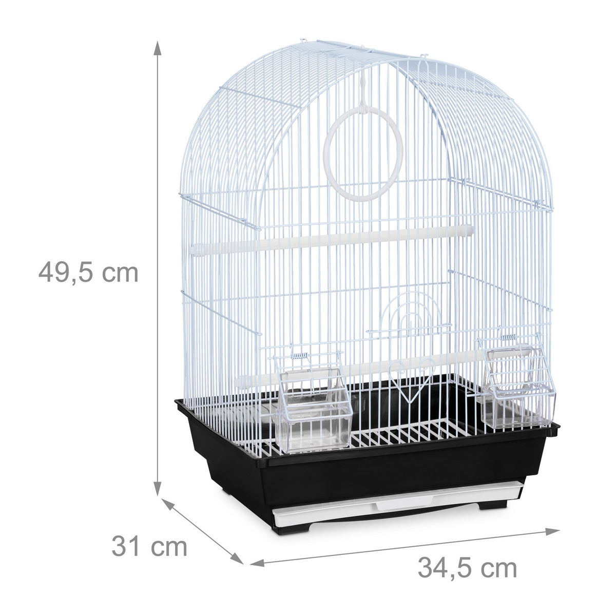 Birdcage with accessories black