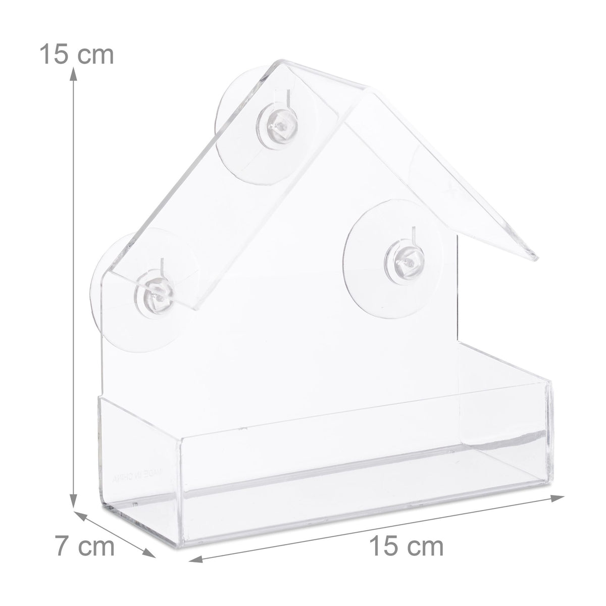 Bird feeder for windows, set of 4