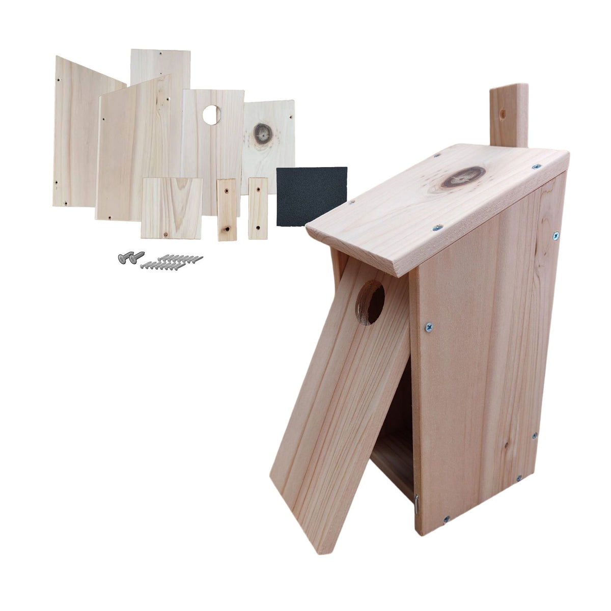 Birdhouse Kit Set, Fir Wood, For Tits & Sparrows