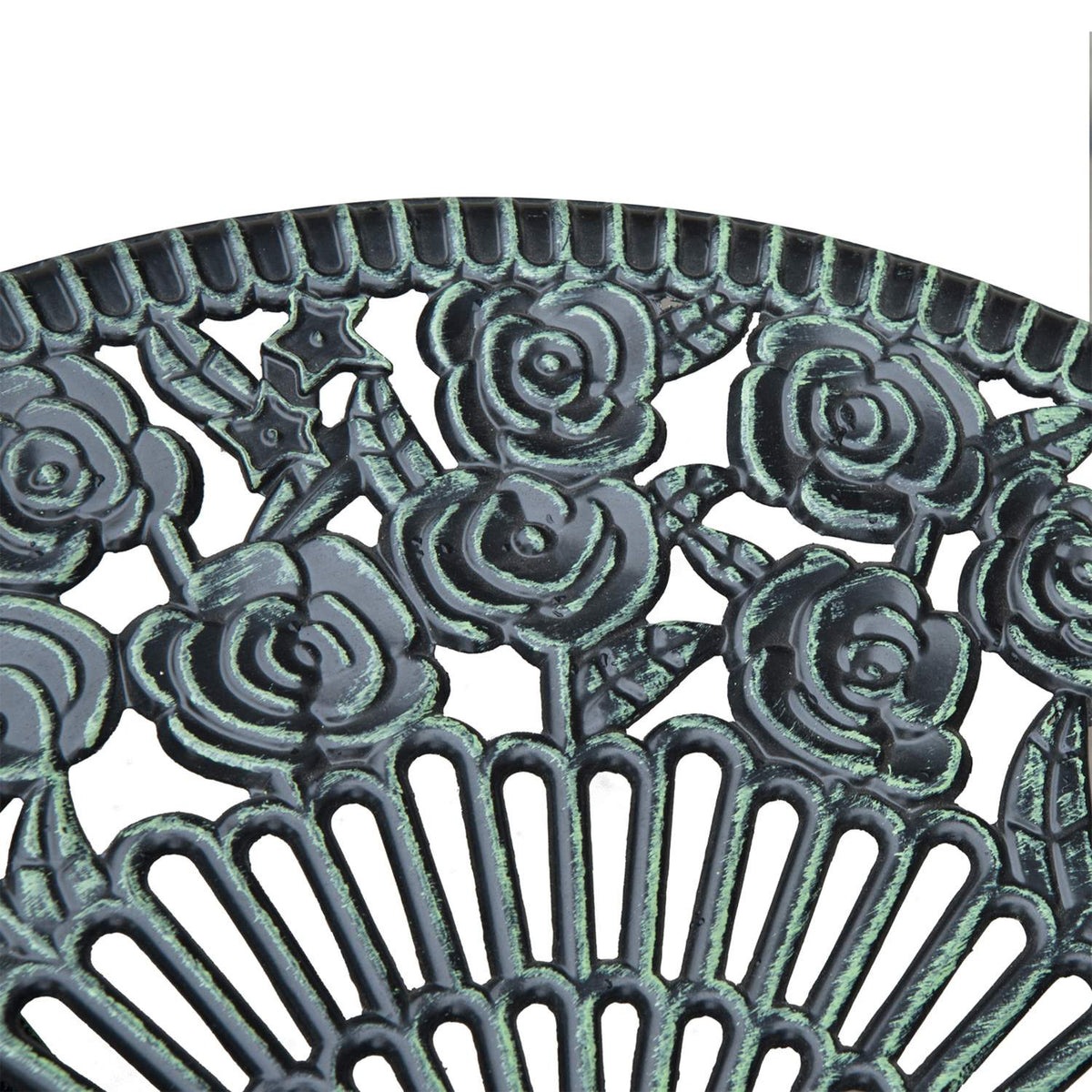 Bistro Set Garden Set Garden Furniture 3-Piece. Balcony Furniture Set Cast Aluminum Antique Green