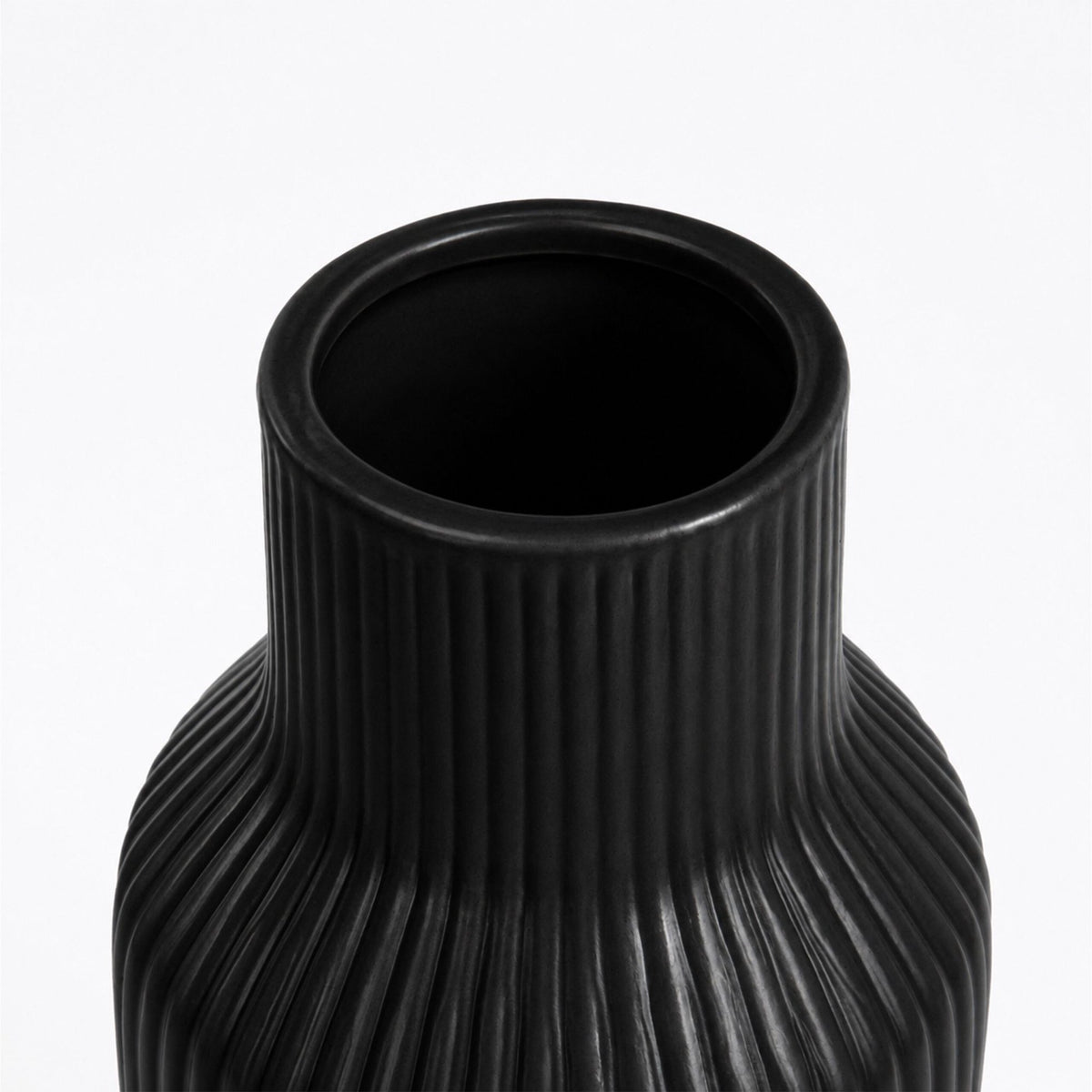 Black Ceramic Vase Set of 3 – Scandinavian Style