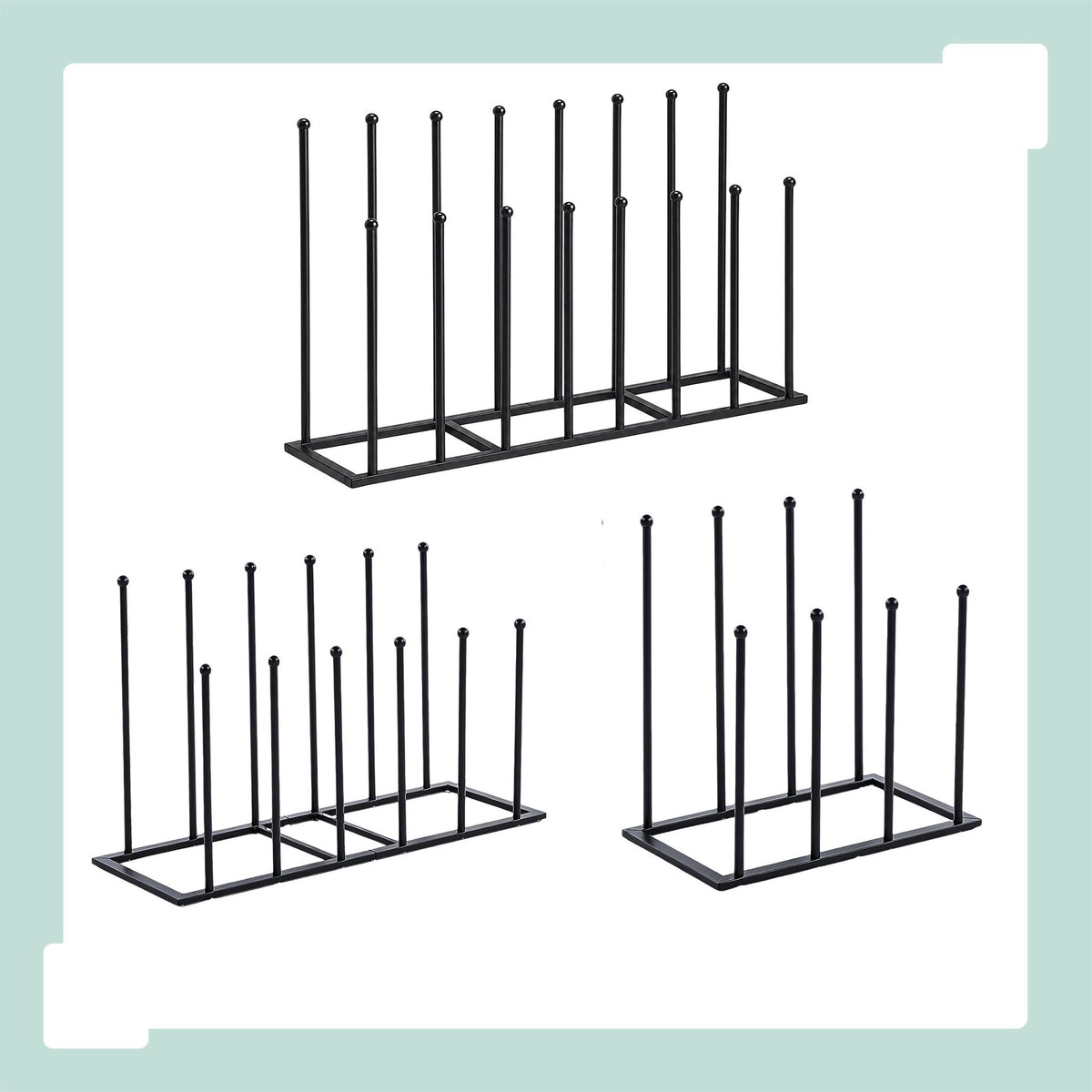 Black Iron Boot Rack for 4-8 Pairs, Indoor/Outdoor Use