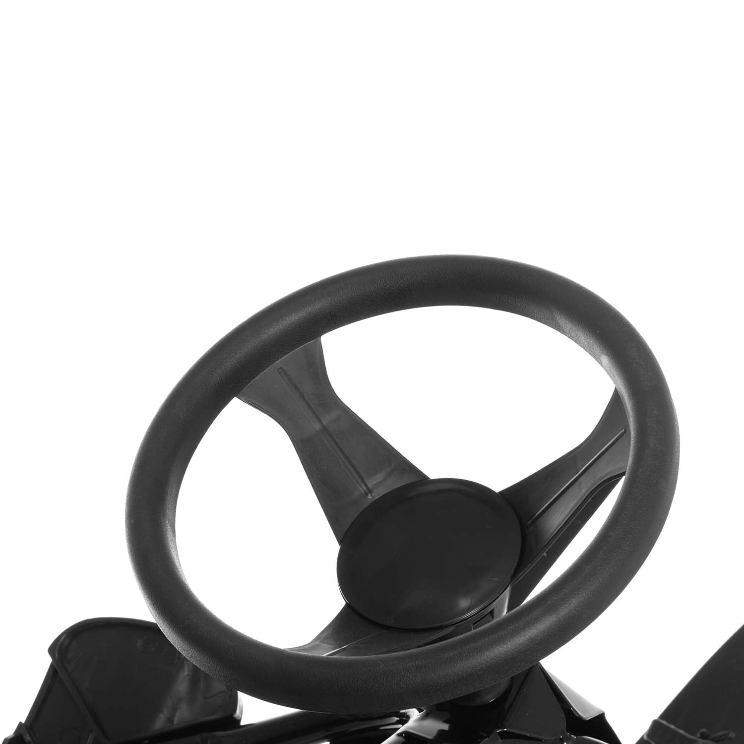Black Kids Sled, Durable HDPE Plastic, Auto Retractable Rope