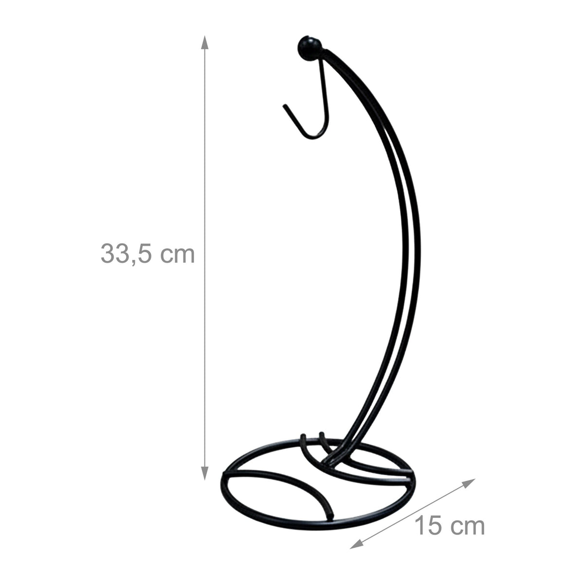 Black Metal Banana Stand – Fruit Holder for Kitchen