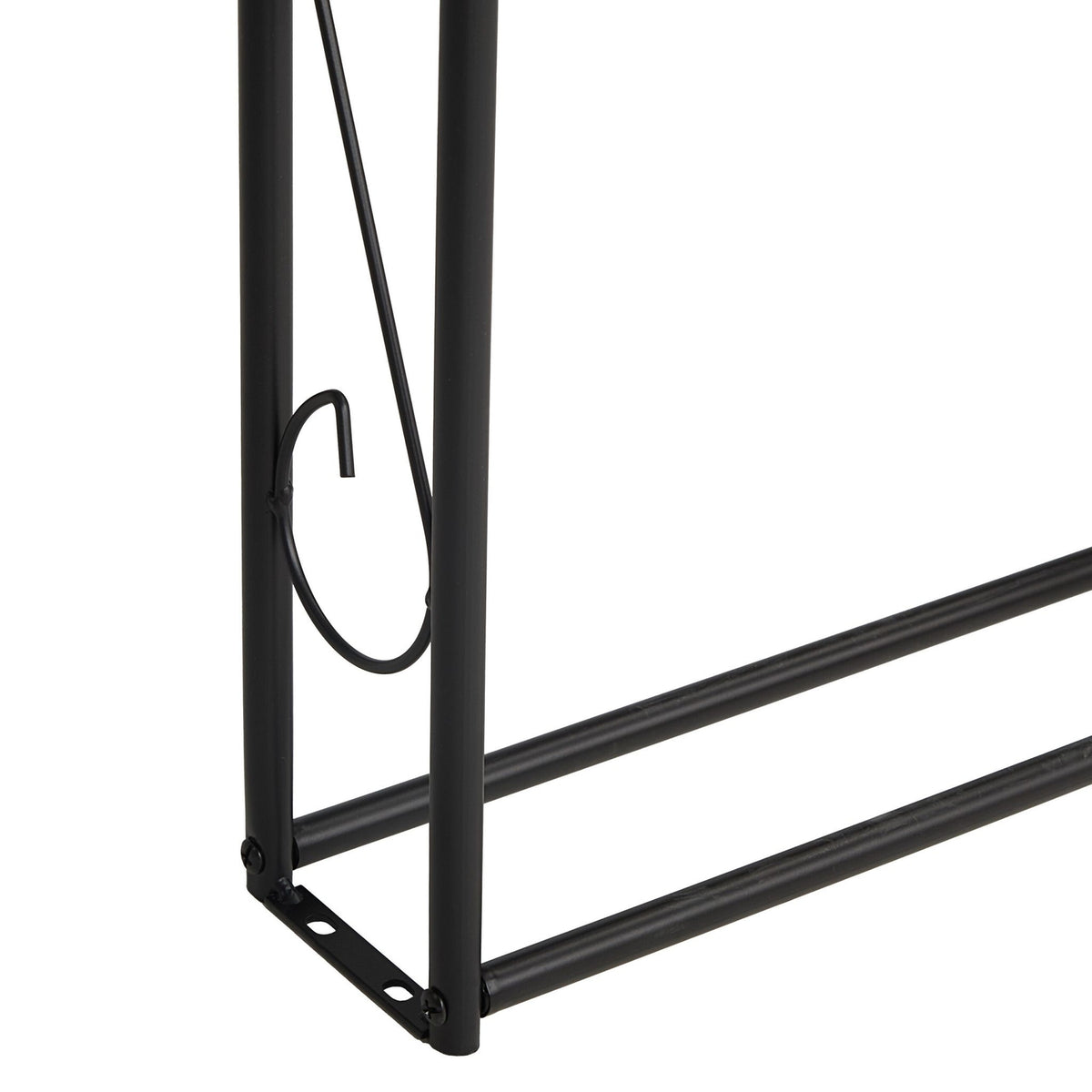 Black Metal Garden Arch – Half Arbour Trellis