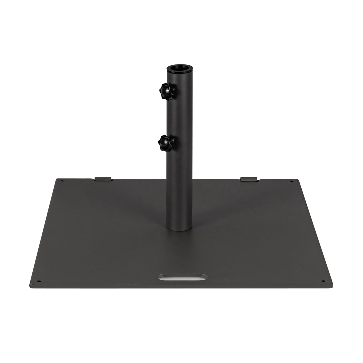 Black Metal Patio Umbrella Stand with Wheels, 22.5 kg