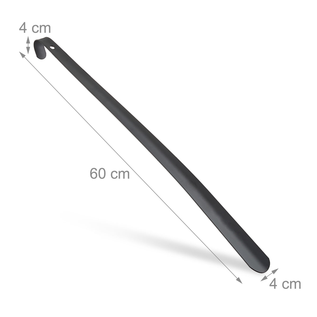 Black Metal Shoehorn – Rust-Resistant, Long-Lasting