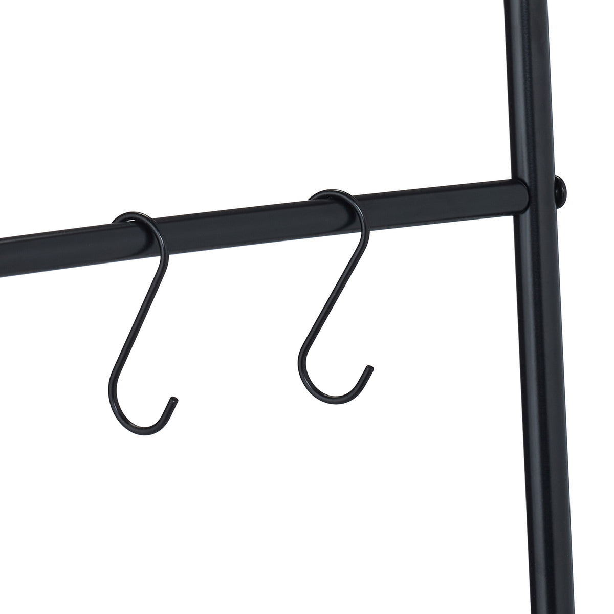 Black Metal Towel Ladder Rack with 5 Rungs