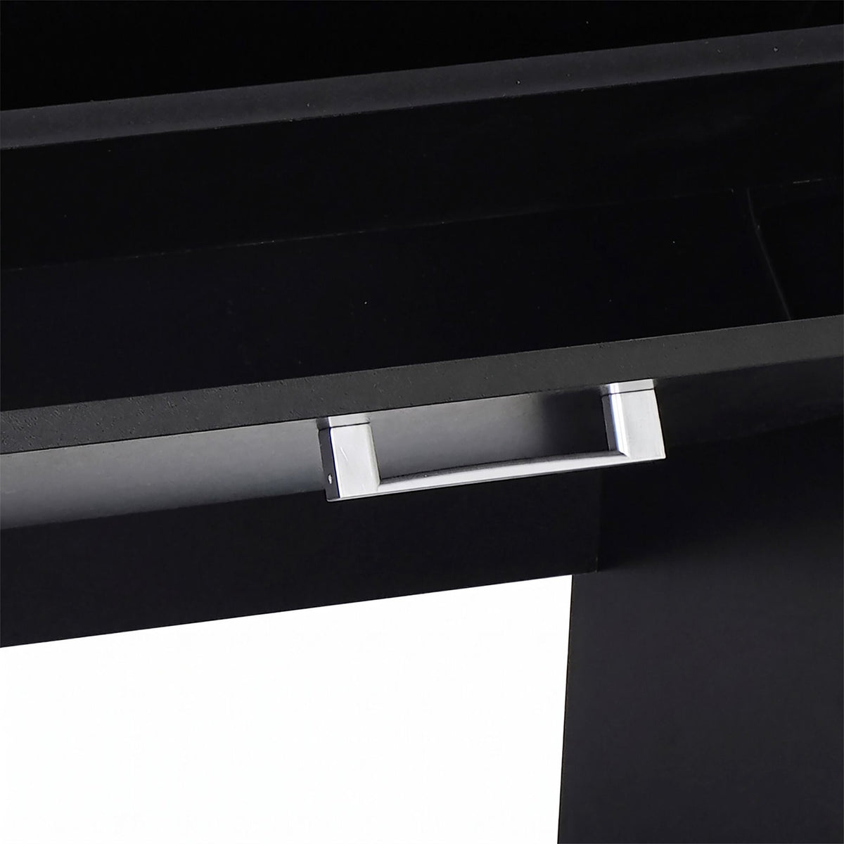 Black Shoe Cabinet with 2 Flaps – Compact Hallway Storage