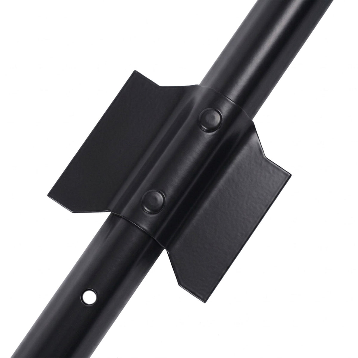 Black Steel Fence Posts, 90 cm, Set of 10