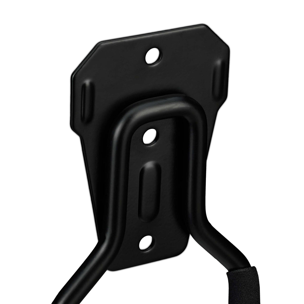 Black Steel Wall-Mounted Garden Hose Holder