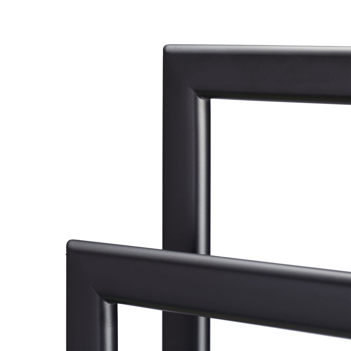 Black Towel Rack with 2 Bars