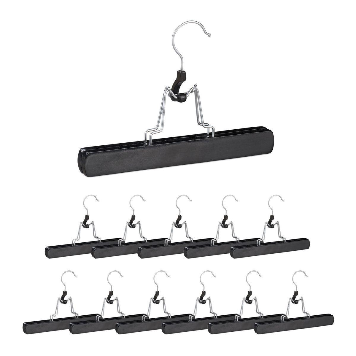 Black Trouser Hanger Pack of 12