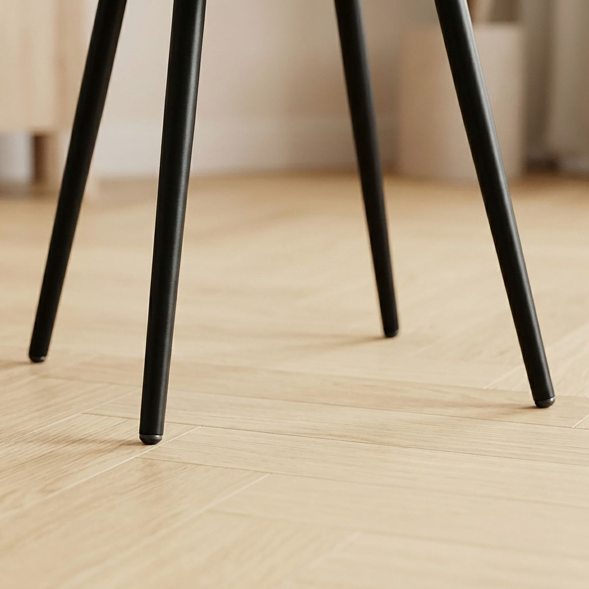 Black Velvet Dining Chairs, Set of 2, Upholstered
