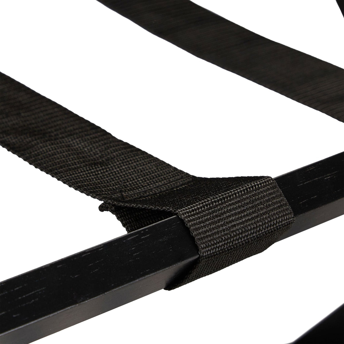 Black bamboo suitcase rack