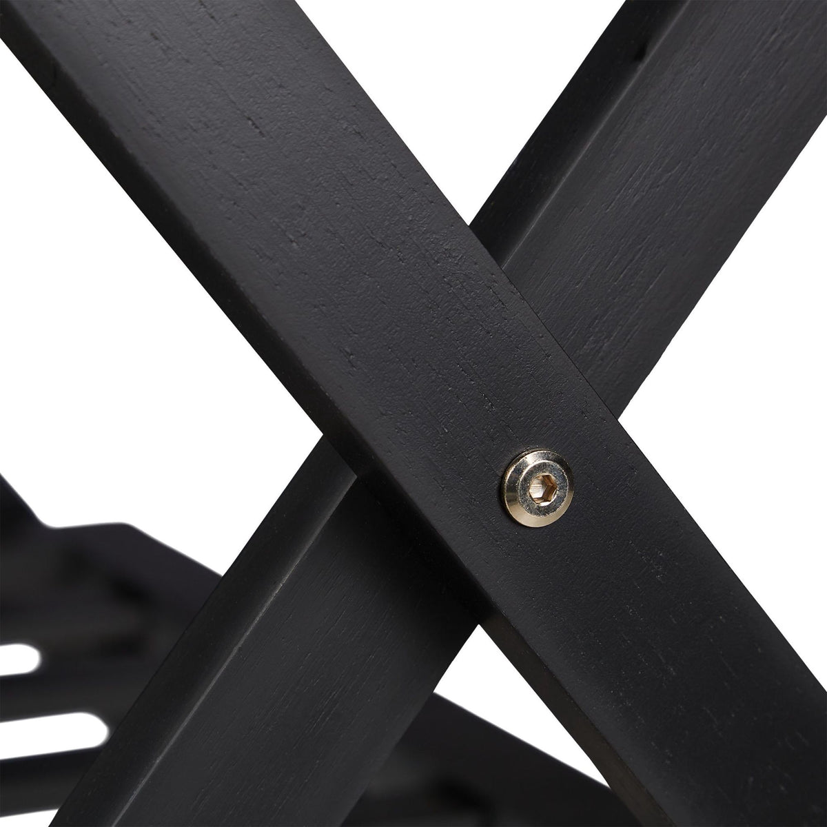 Black bamboo suitcase rack