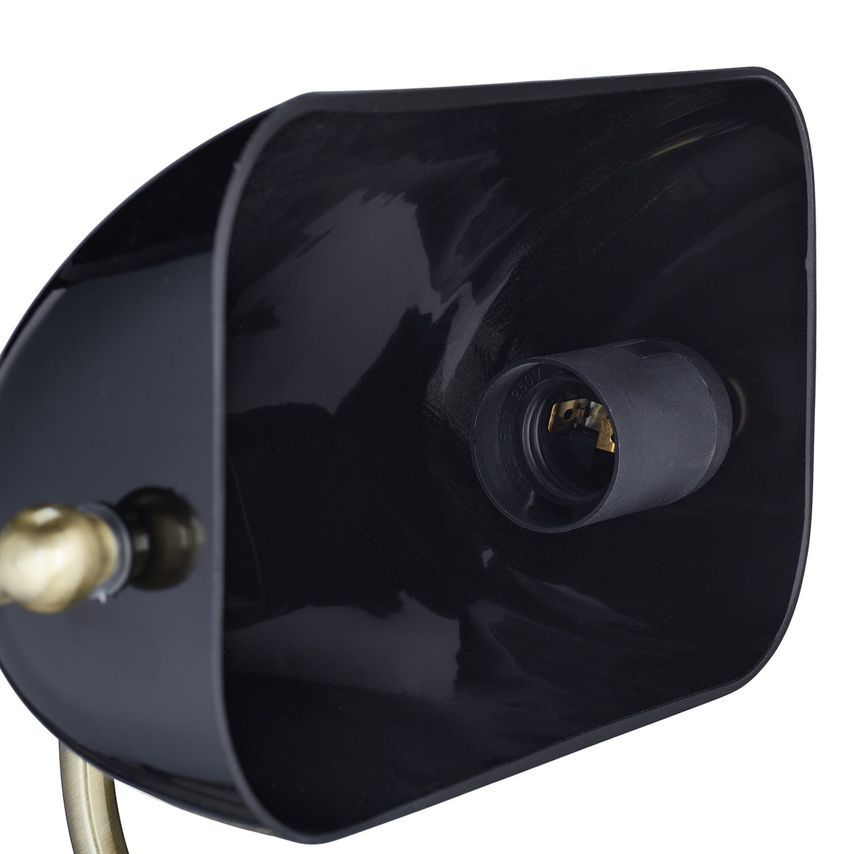 Black banker lamp