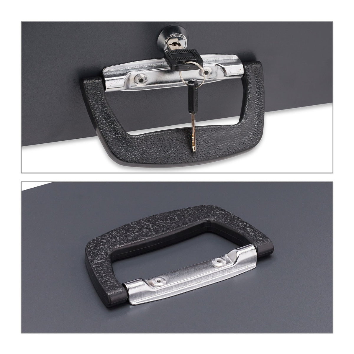 Black cash box with 2 keys