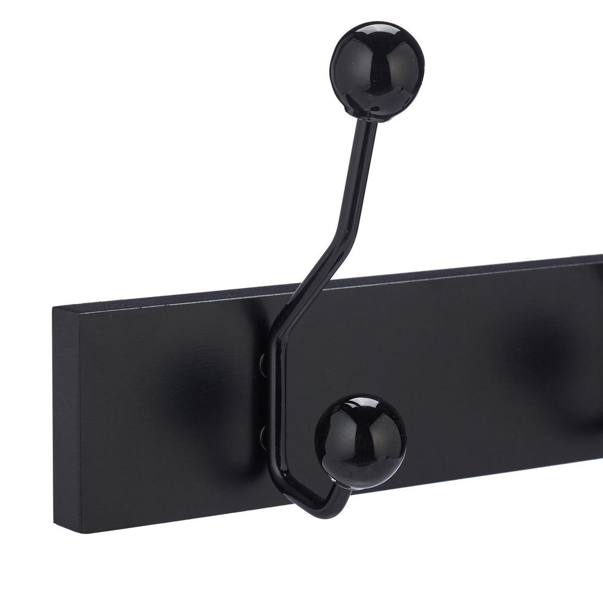 Black coat hanger with 5 hooks
