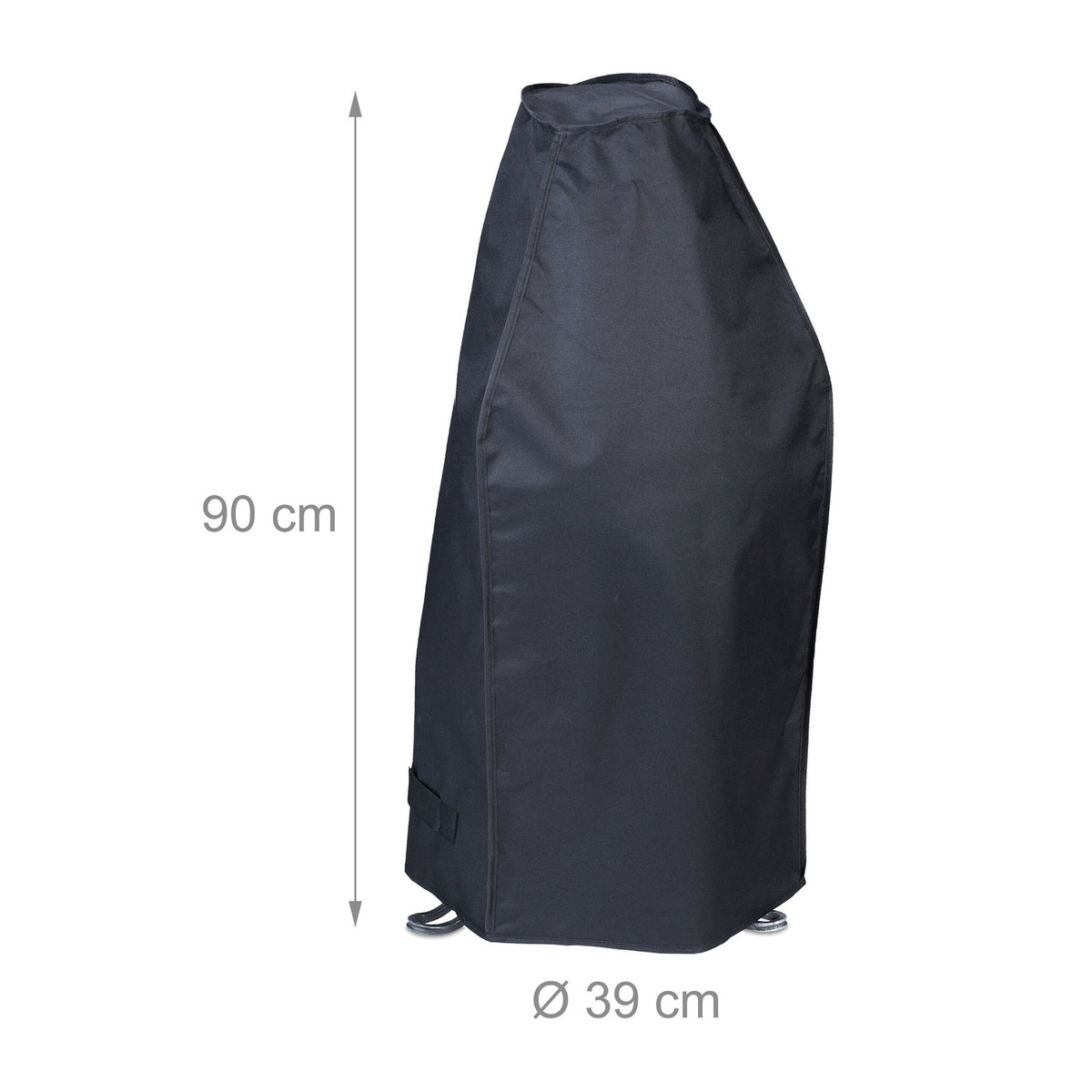 Black cover for terrace stove 90 cm