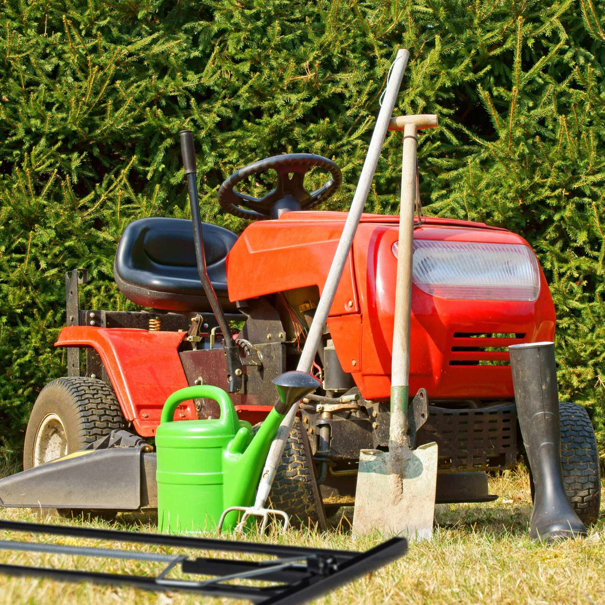 Black lawnmower lift