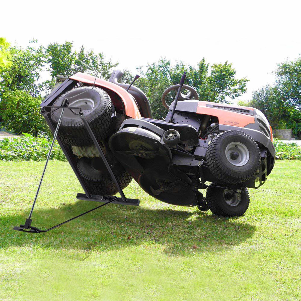 Black lawnmower lift