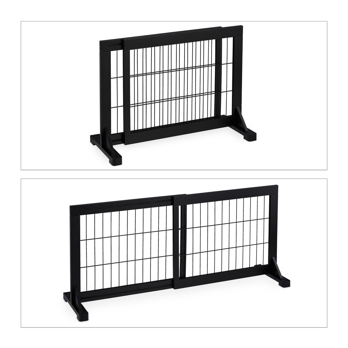 Black retractable security gate