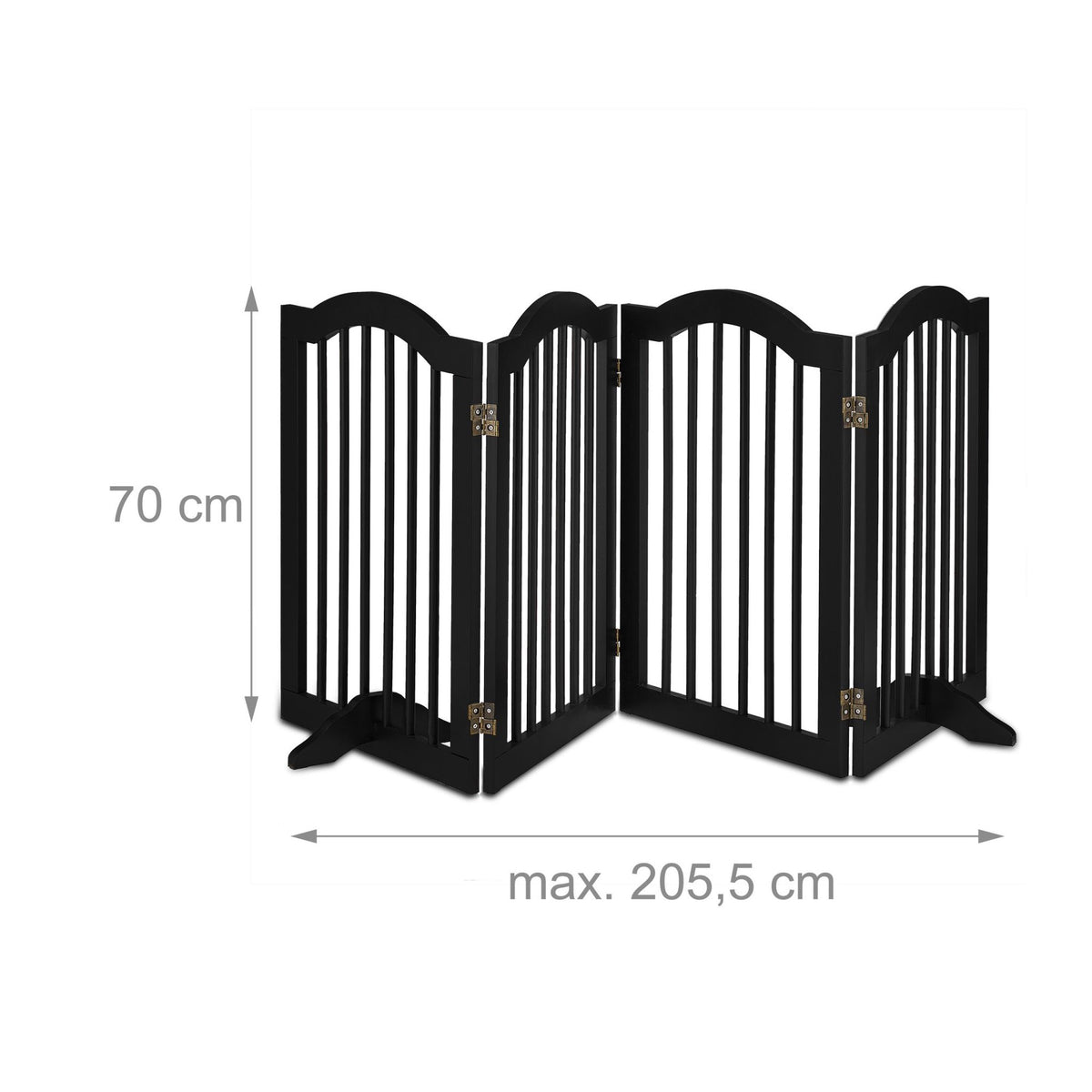 Black security gate 70 cm