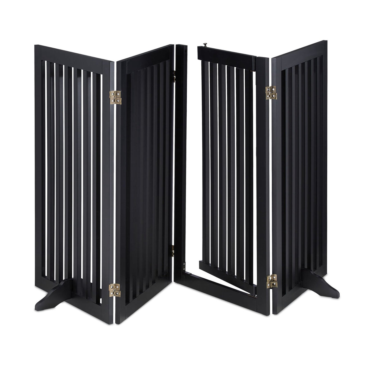 Black security gate with door 92 cm